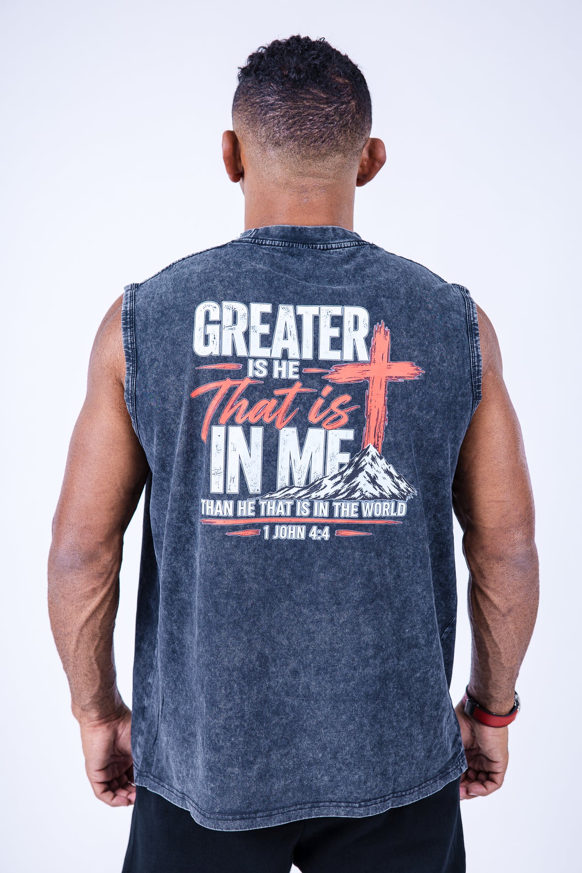 Greater Is He Who Is In You — Vintage Cutoff Tee