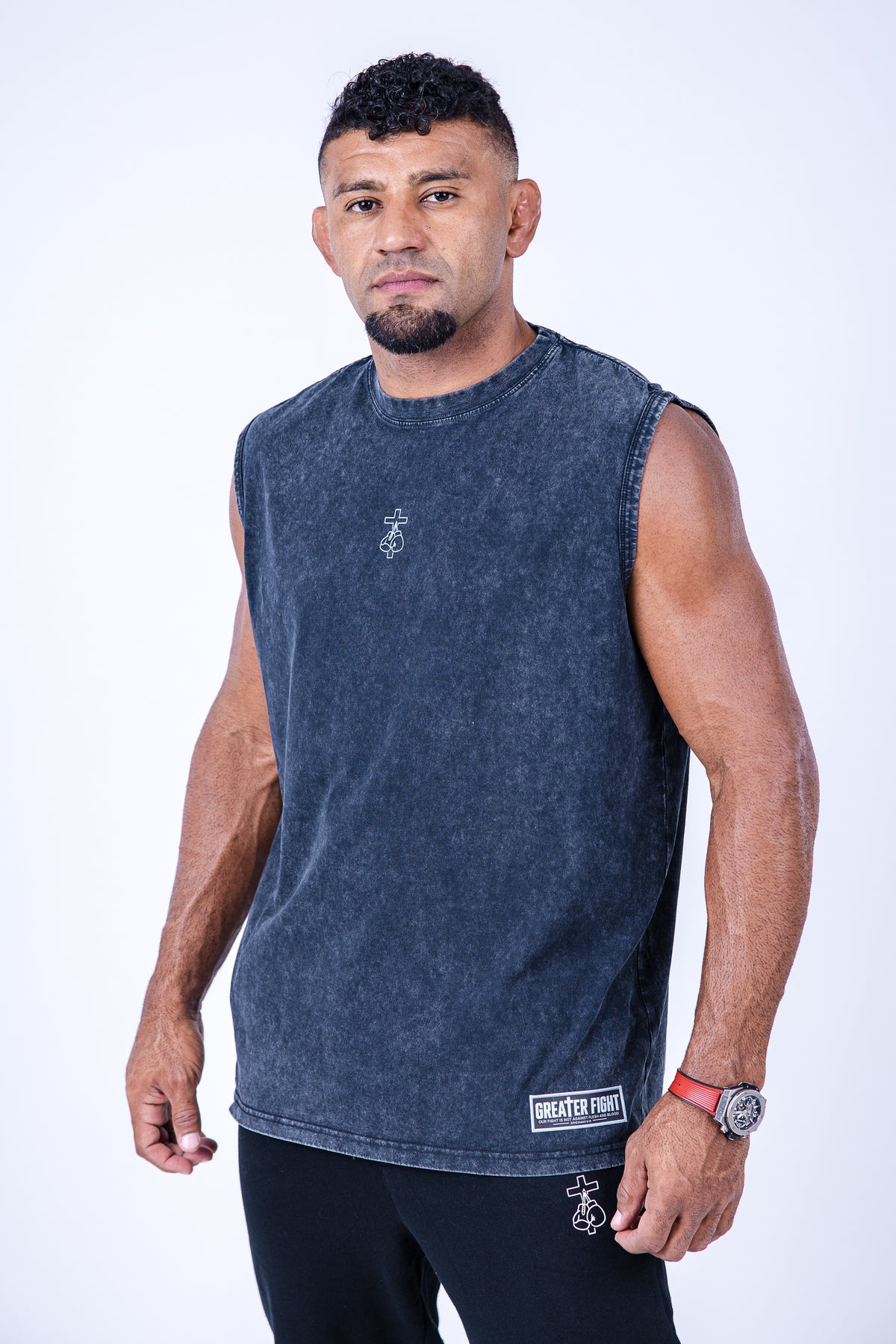 Our Fight Is Not Against Flesh & Blood — Vintage Cutoff Tee