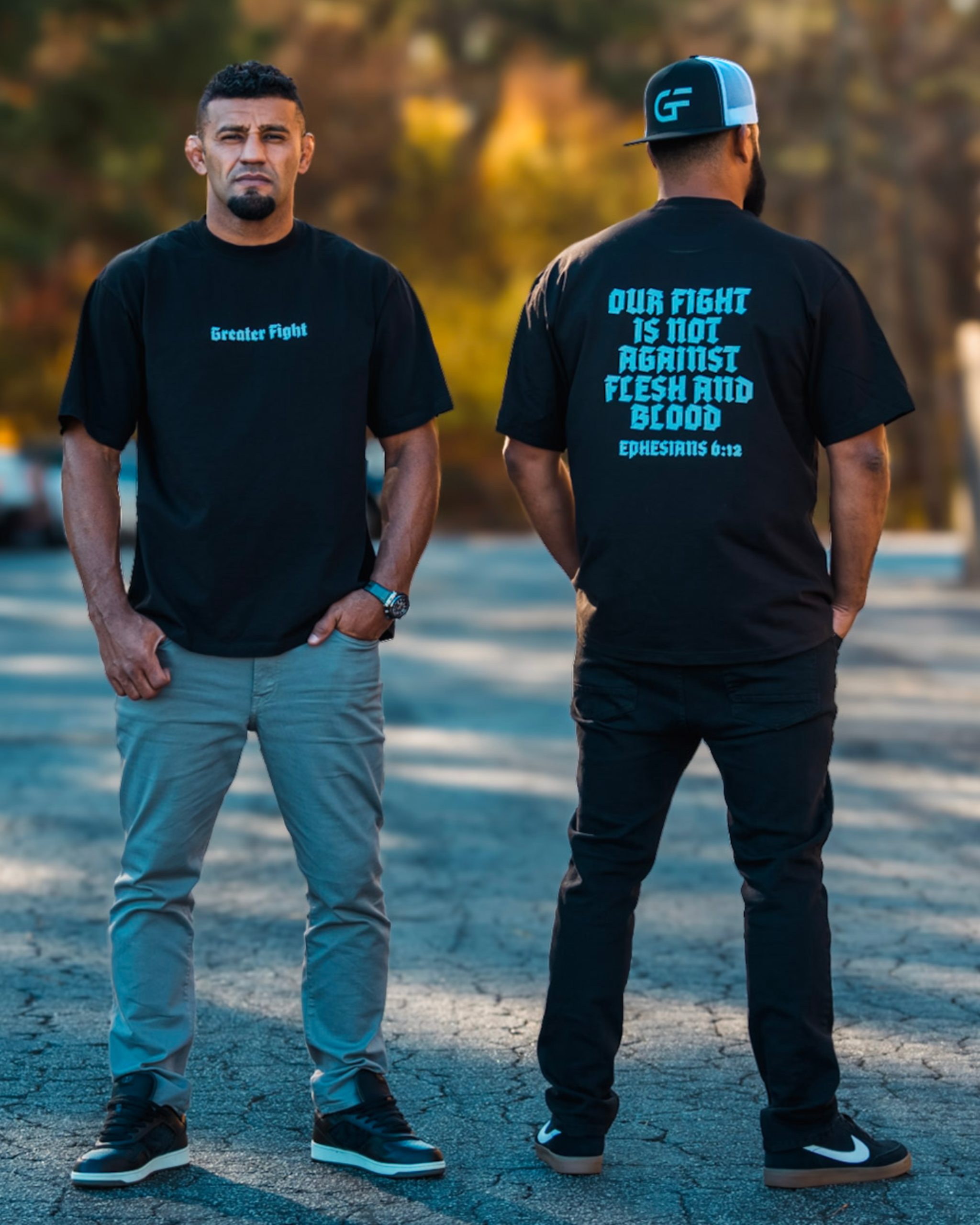 Oversized Ephesians 6:12 tee