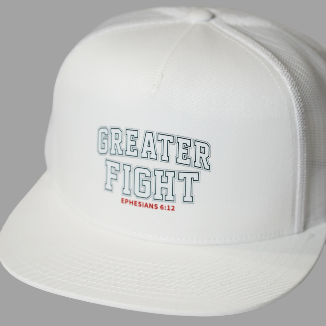 Greater Fight SnapBack White Hat
