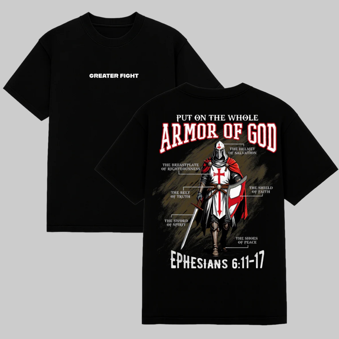 Armor of God oversized Greater Fight tee