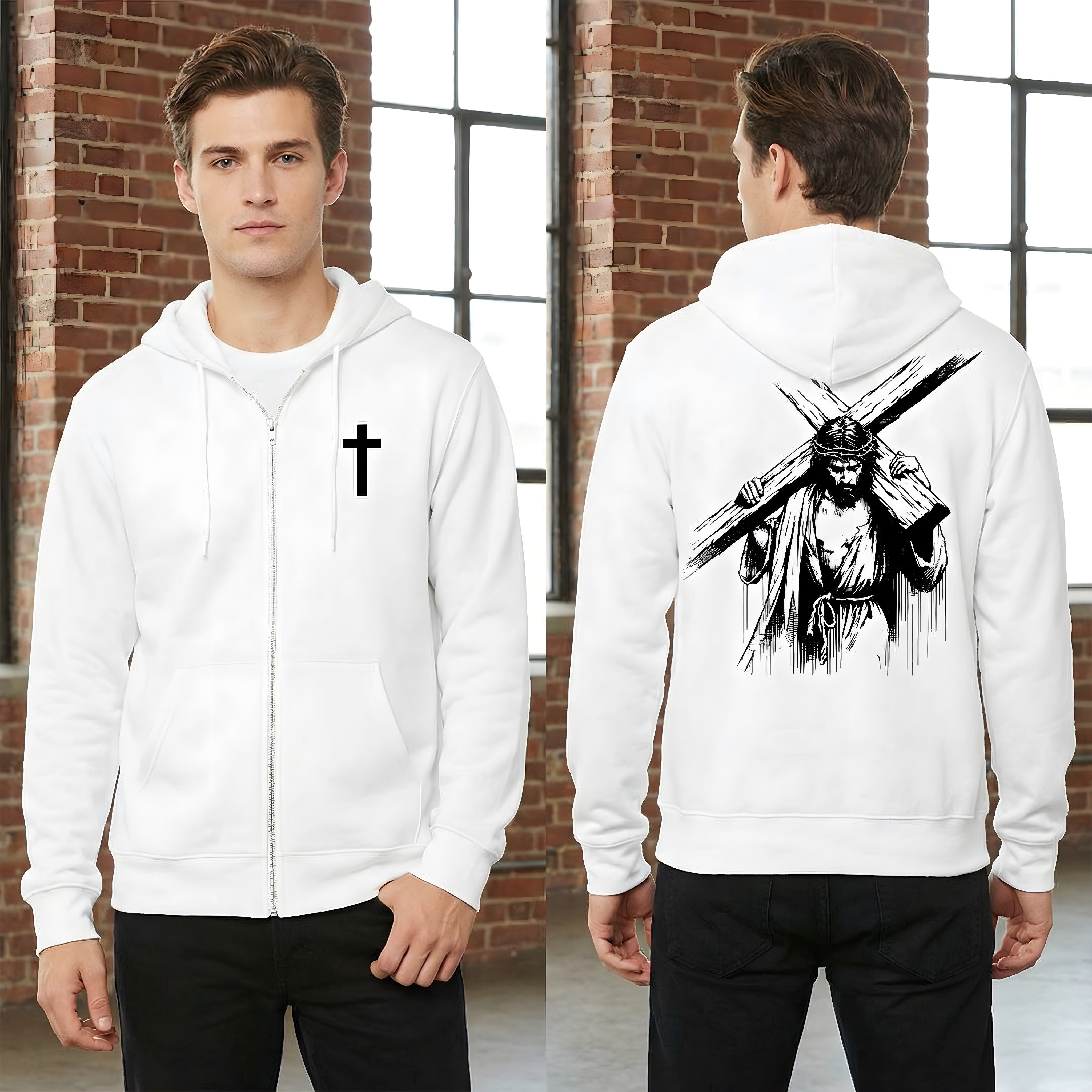 Jesus paid it all zip up hoodie