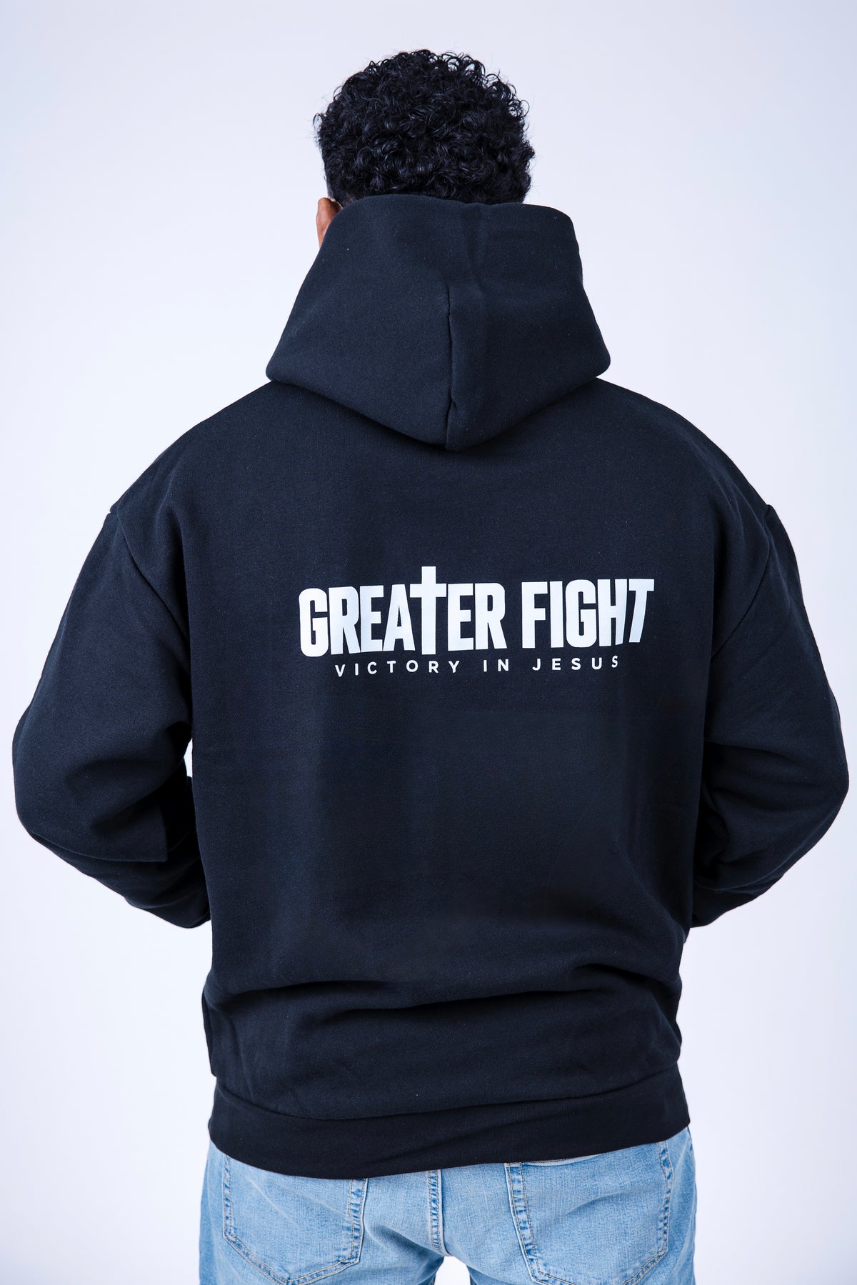 Greater Fight Victory in  Jesus Hoodie