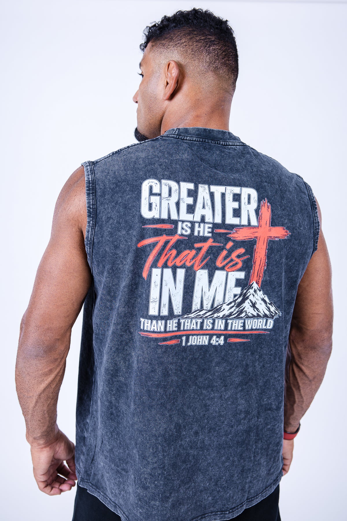 Greater Is He Who Is In You — Vintage Cutoff Tee