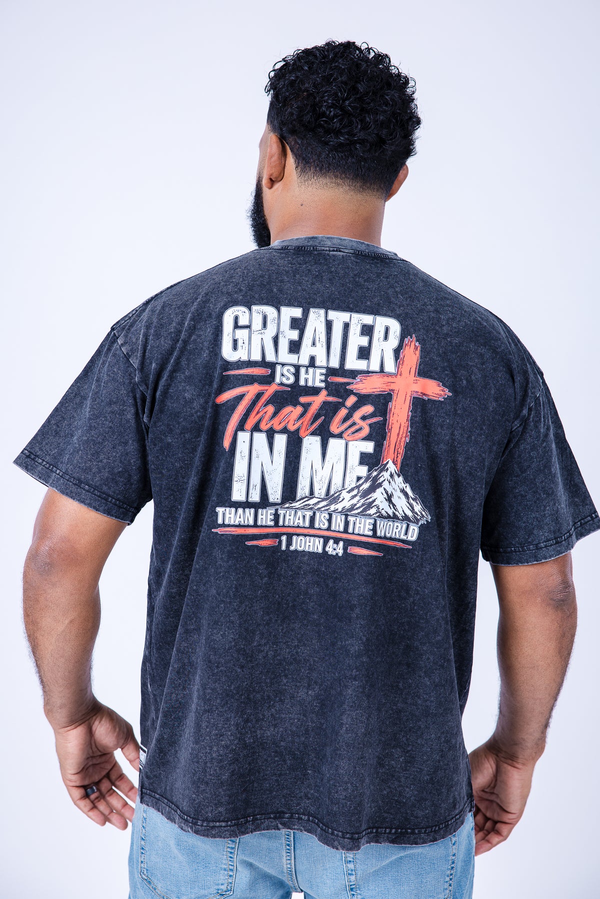 Greater Is He Who Is In You — Vintage Oversized Tee