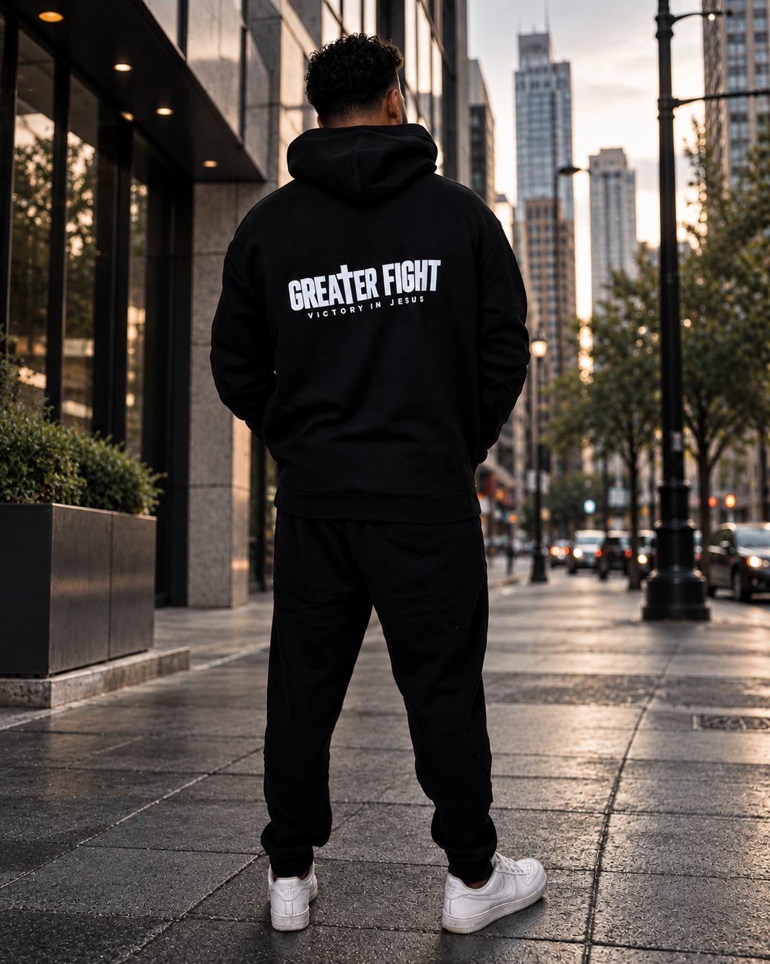 Greater Fight Victory in  Jesus Hoodie