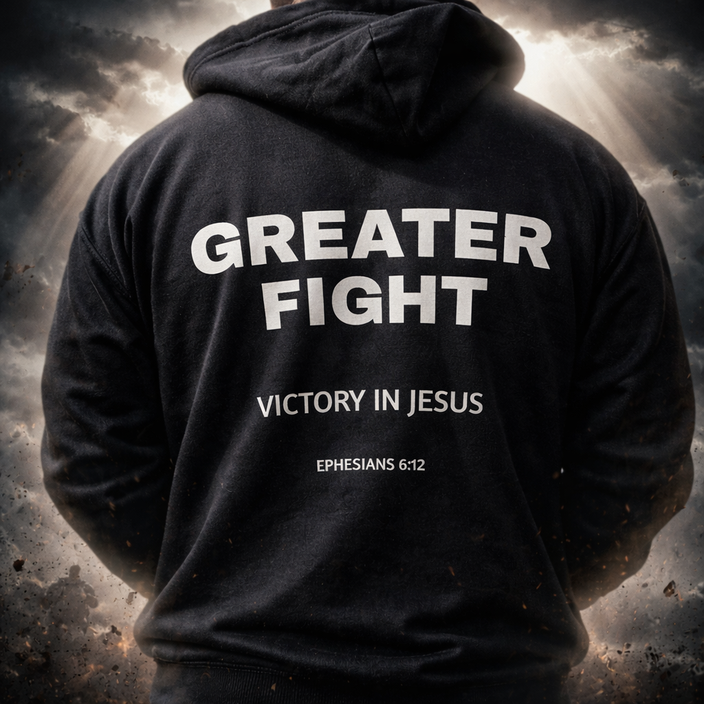 Greater Fight: victory in Jesus Hoodie