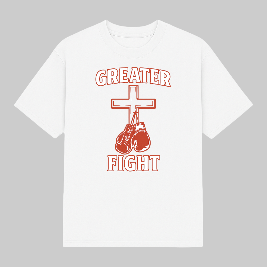 Greater fight white T-shirt