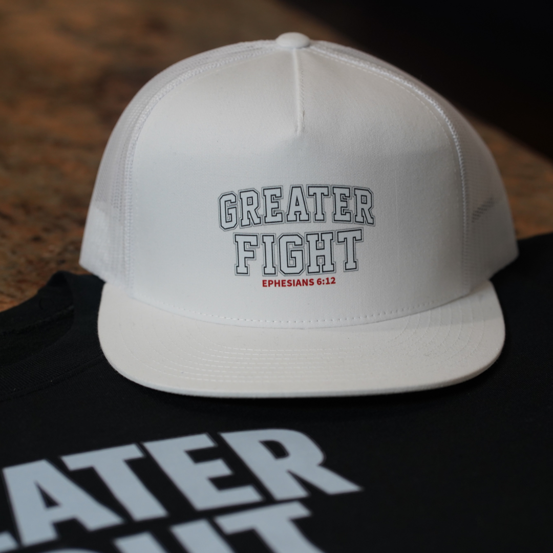 Greater Fight SnapBack White Hat