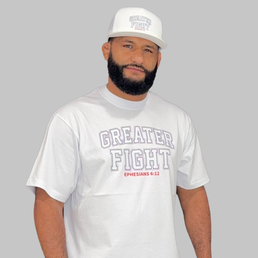 Greater Fight SnapBack White Hat