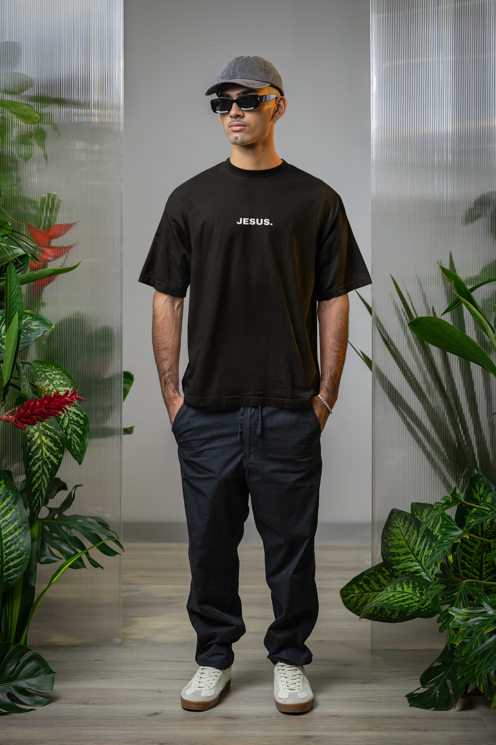 Oversized minimalist JESUS tee